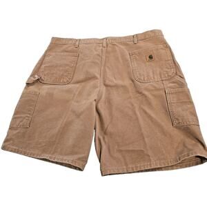 Vtg Carhartt Shorts Size 46 Brown Washed Duck Carpenter Work Shorts B25 BRN USA